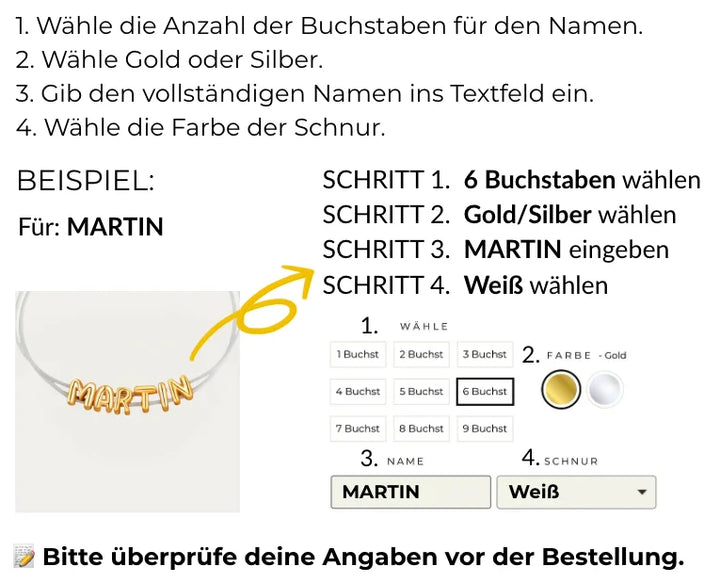 Wie passe ich meine Halskette an?