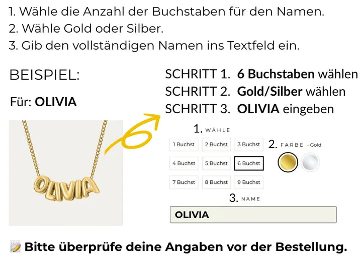 Wie passe ich meine Halskette an?