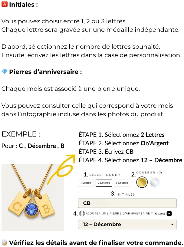 Comment personnaliser mon collier ?