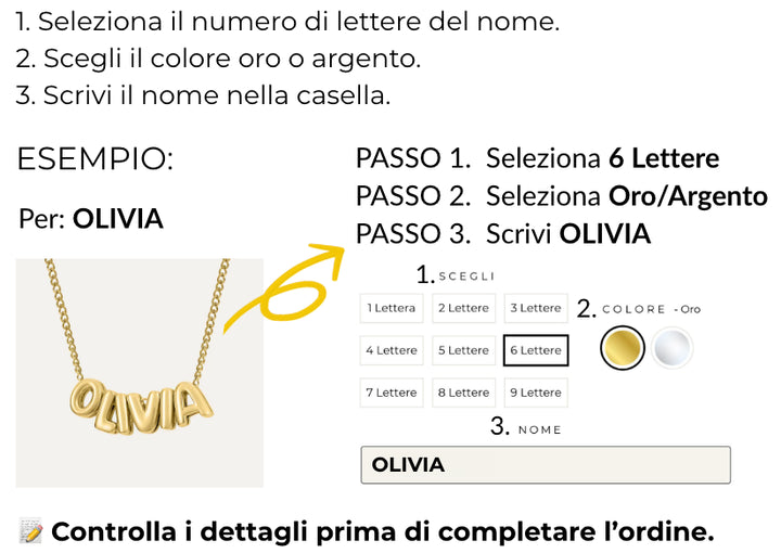Come personalizzare la mia collana?