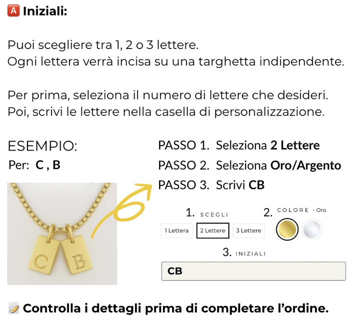 Come personalizzare la mia collana?