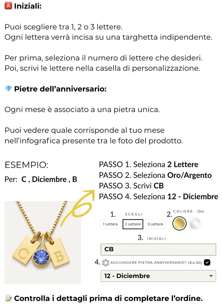 Come personalizzare la mia collana?
