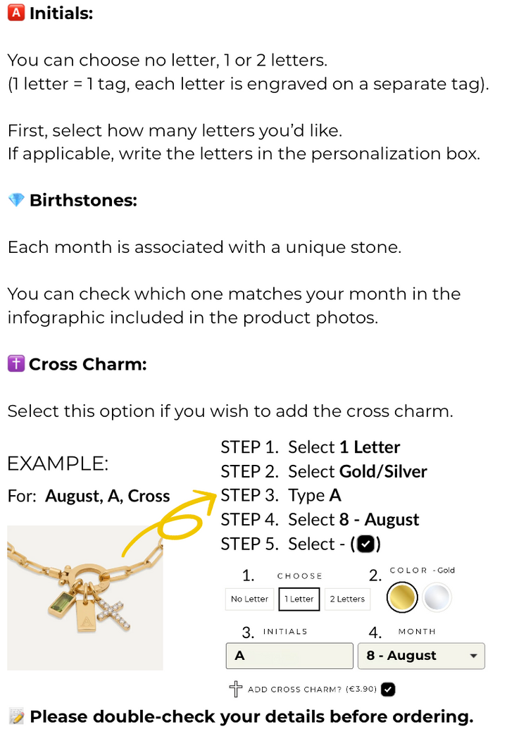 How do I customize my necklace?