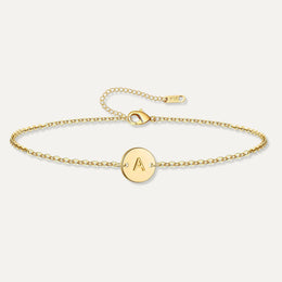 Pulsera con una inicial en plata 925 hipoalergénica
