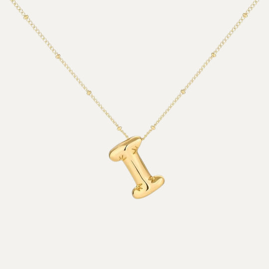 Bubble initial necklace - pendant size