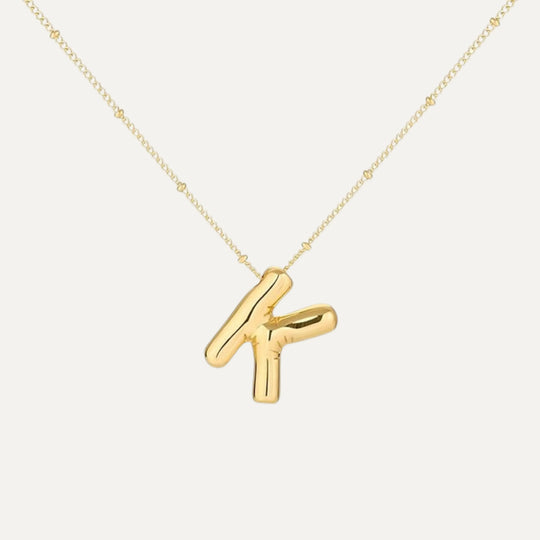 Bubble initial necklace - gift box presentation