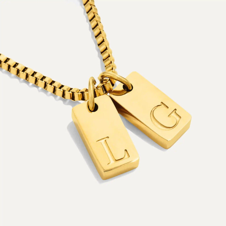 Initials necklace in hypoallergenic 925 silver, personalized jewelry Liora Madrid
