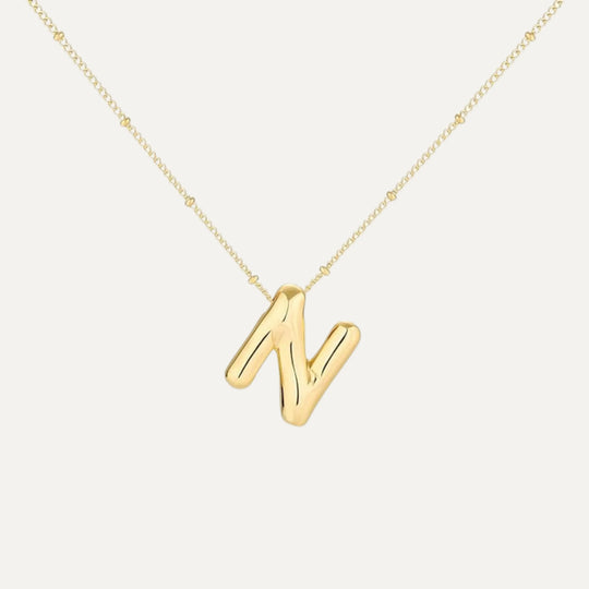 Bubble initial necklace - available in silver and gold
