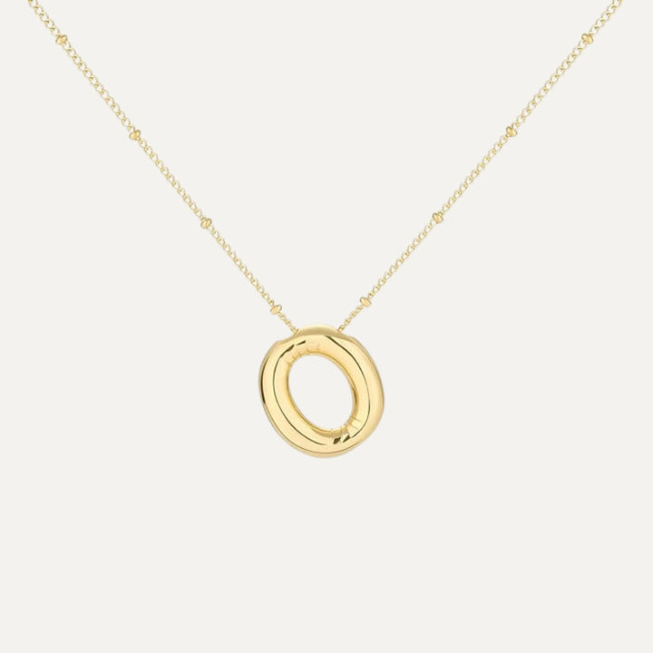 Bubble initial necklace - minimalist style