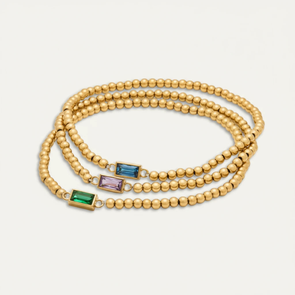 Birthstone bracelet - adjustable chain