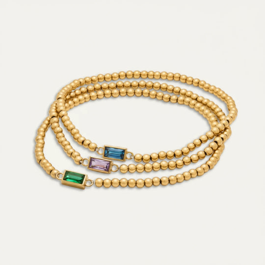 Pulsera birthstone - cadena ajustable