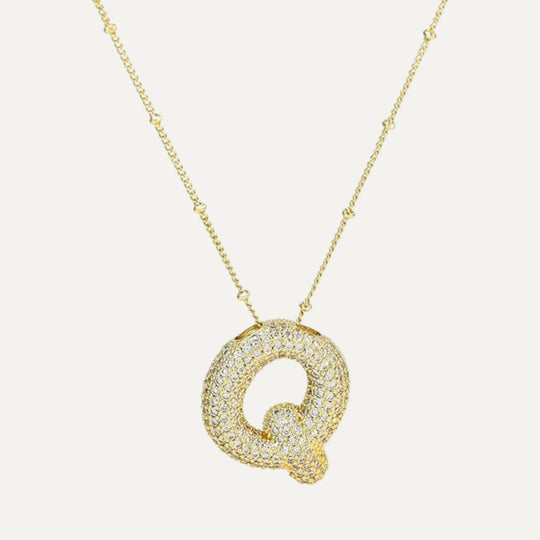 Collar inicial con circonita - perfecto para regalo