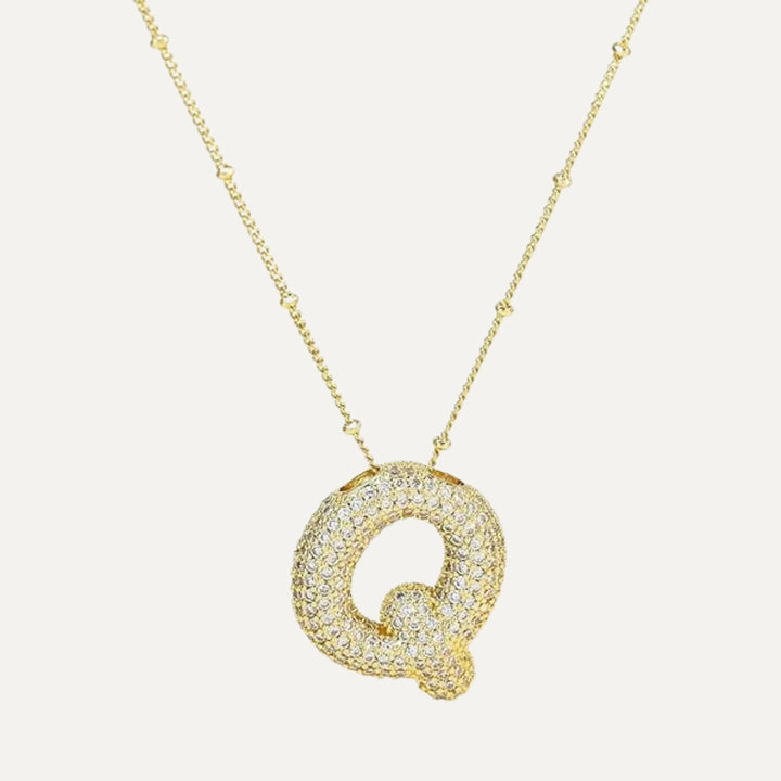 Collar inicial con circonita - perfecto para regalo