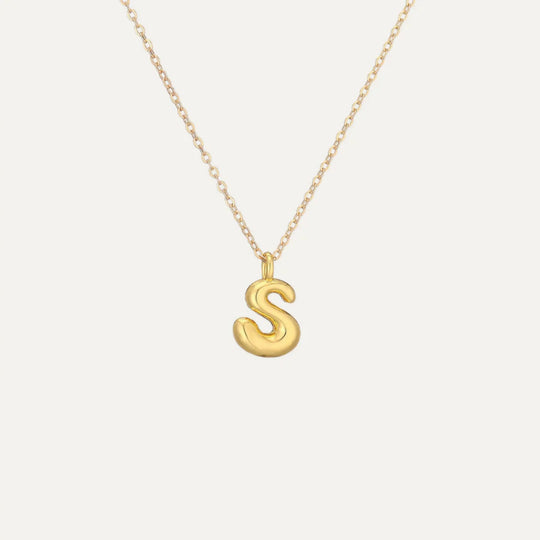 Mini Bubble necklace - 3D initial