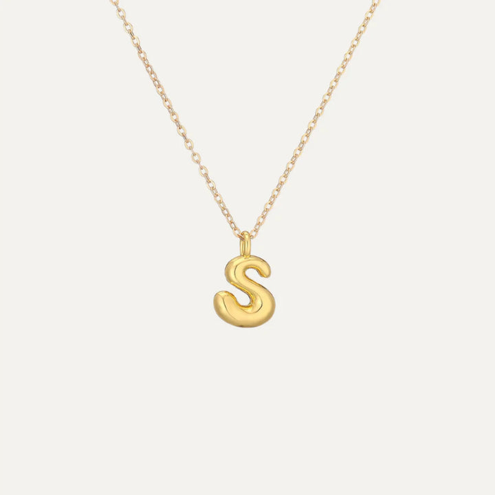 Mini Bubble necklace - 3D initial
