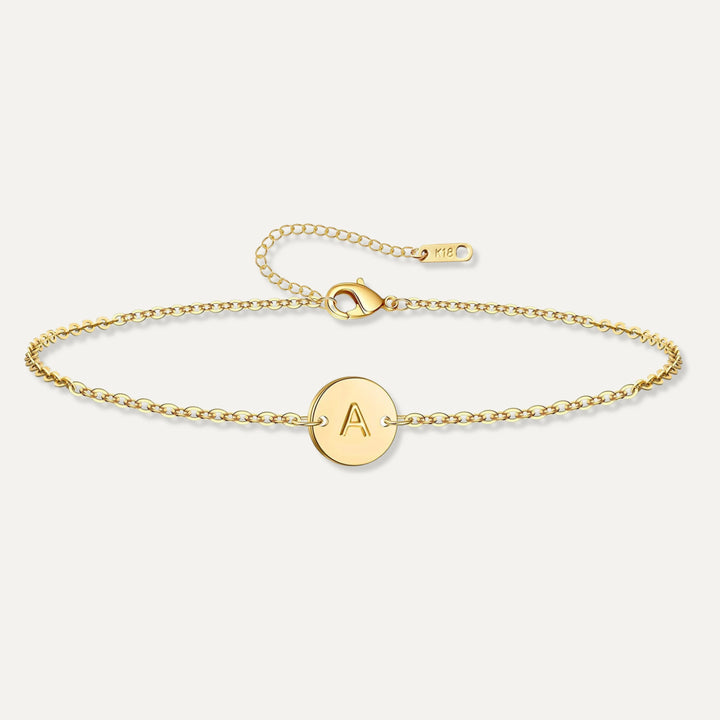 Pulsera con una inicial en plata 925 hipoalergénica