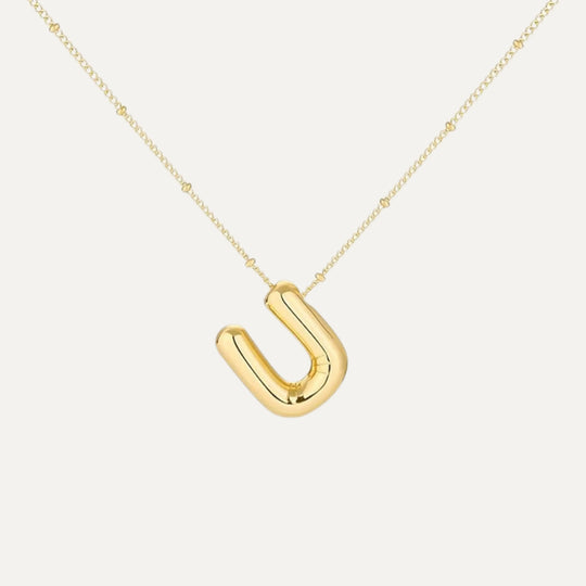 Detail of the bubble initial, hypoallergenic 925 sterling silver (22)