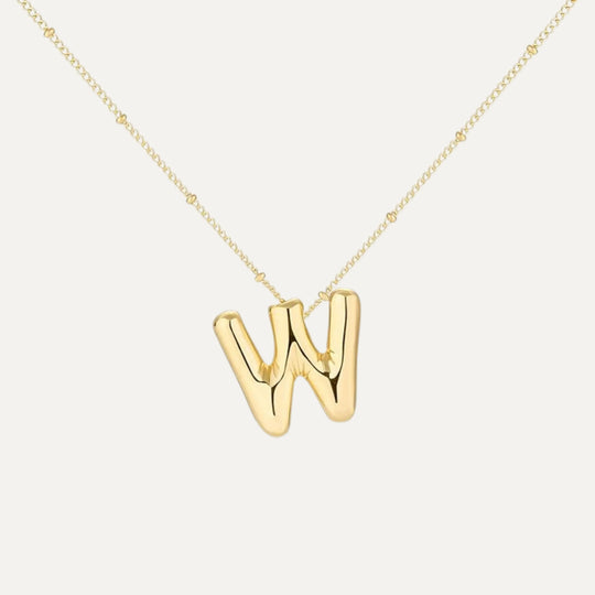 Bubble initial necklace - side view (24)