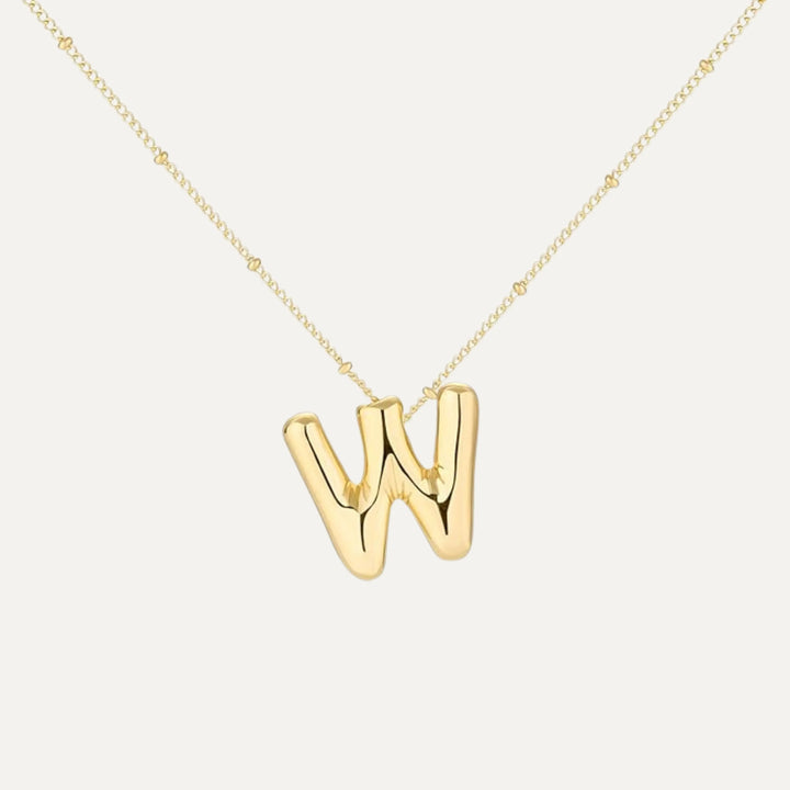 Bubble initial necklace - side view (24)