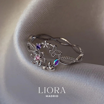 Floral Grace Ring - Silver
