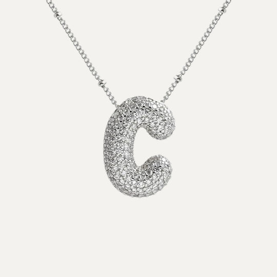 Collar inicial circonita - todas las letras disponibles (29)
