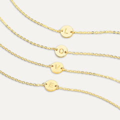 Pulsera inicial - cadena ajustable plata 925