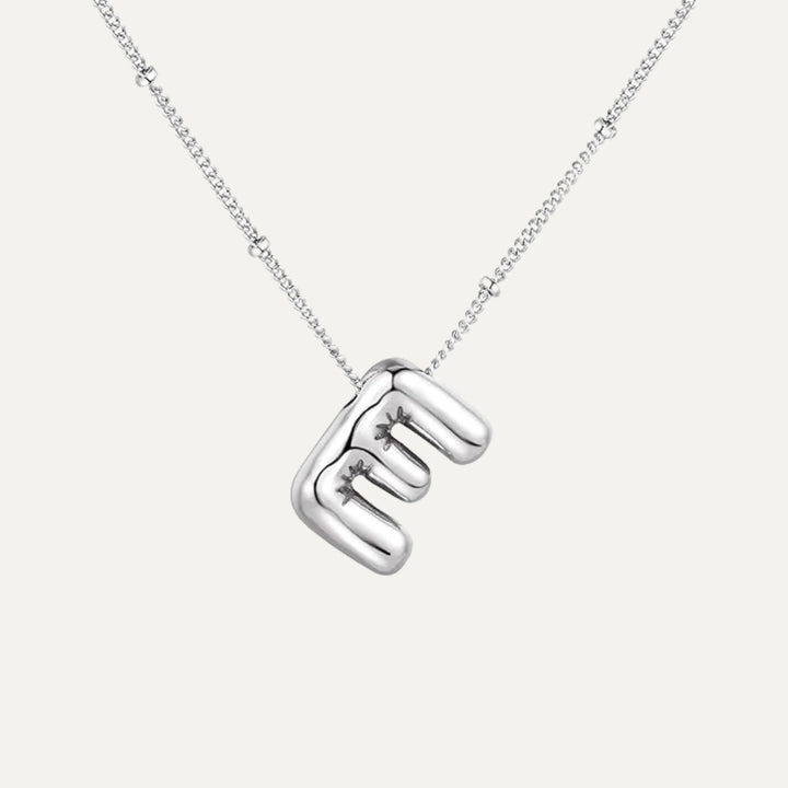 Bubble initial necklace - gift box presentation (32)