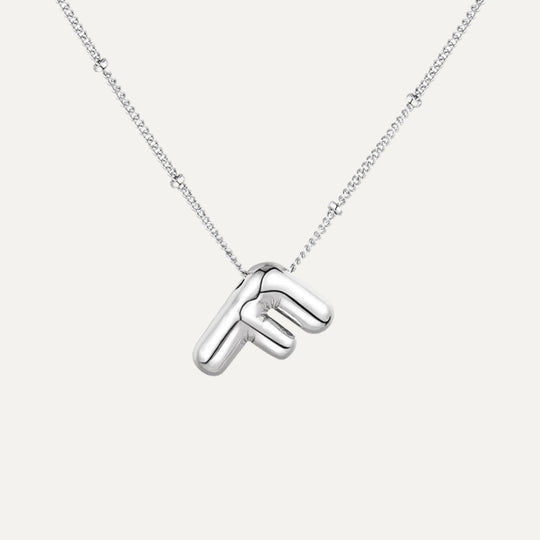 Bubble initial necklace - all letters available (33)