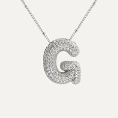 Collar inicial brillante - regalo personalizado (33)