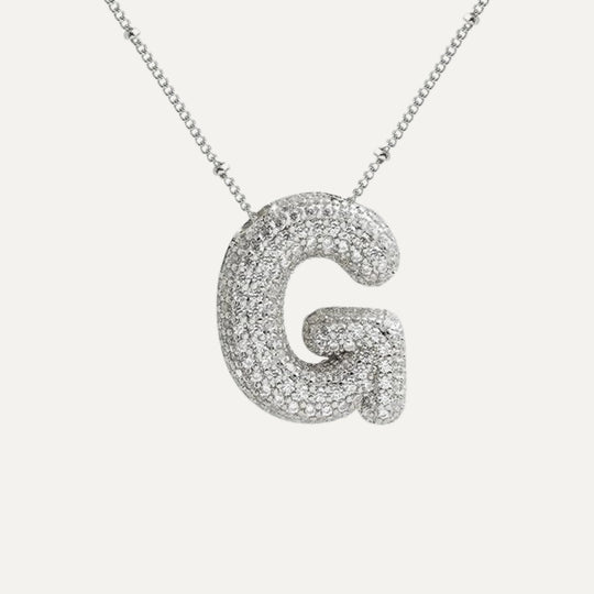 Collar inicial brillante - regalo personalizado (33)