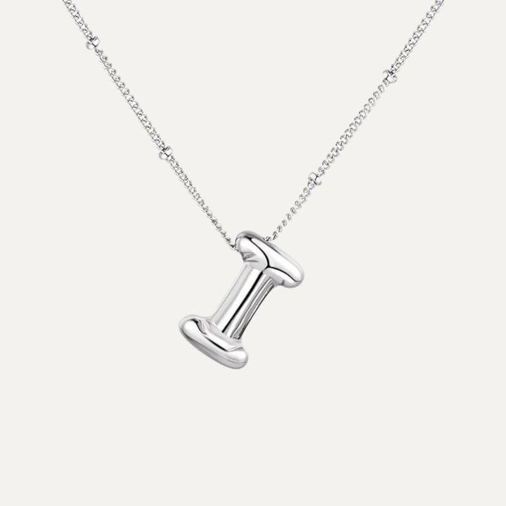 Bubble initial necklace - minimalist style (36)