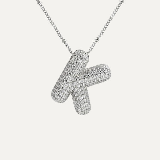 Collar inicial con circonita - perfecto para regalo (37)