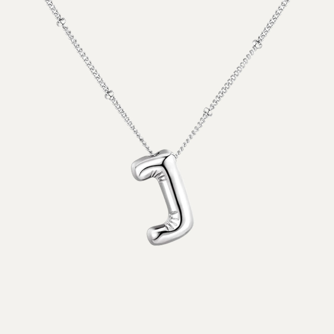 Collar inicial globo en plata 925 - hipoalergénico (37)