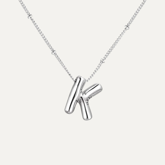 Bubble initial necklace - personalised gift (38)