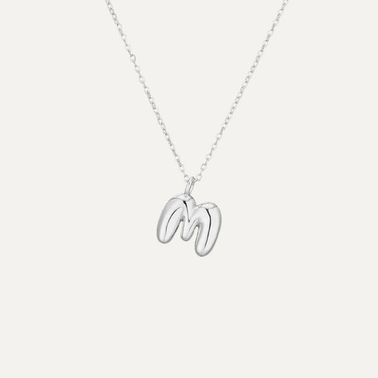 Mini Bubble necklace - 3D initial (39)