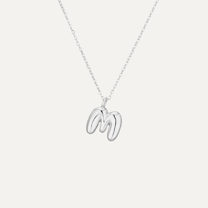 Mini Bubble necklace - 3D initial (39)