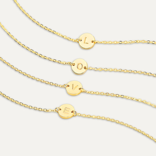 Pulseira inicial - corrente ajustável prata 925