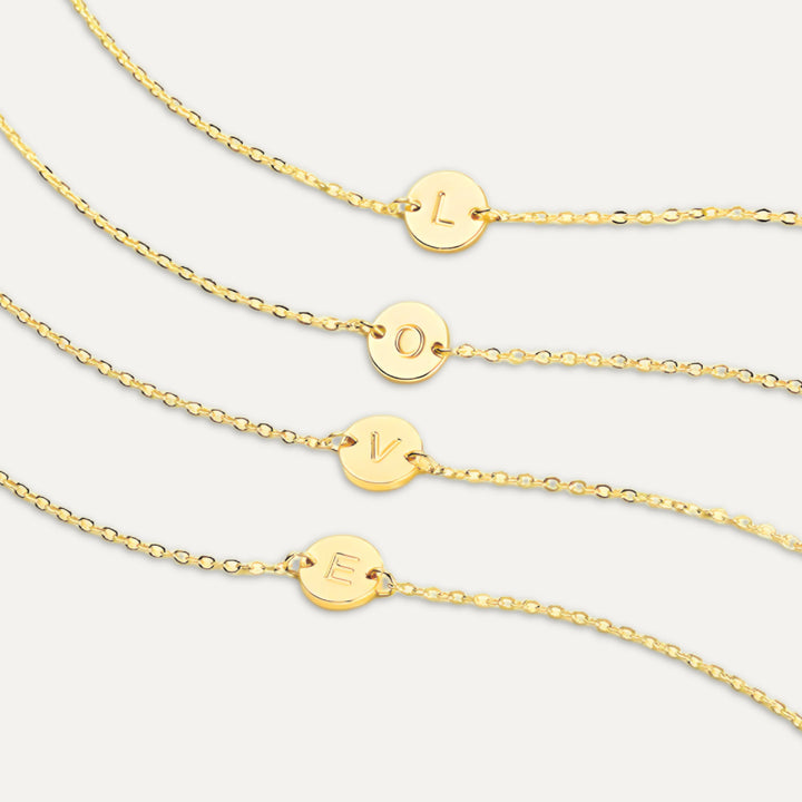 Pulseira inicial - corrente ajustável prata 925