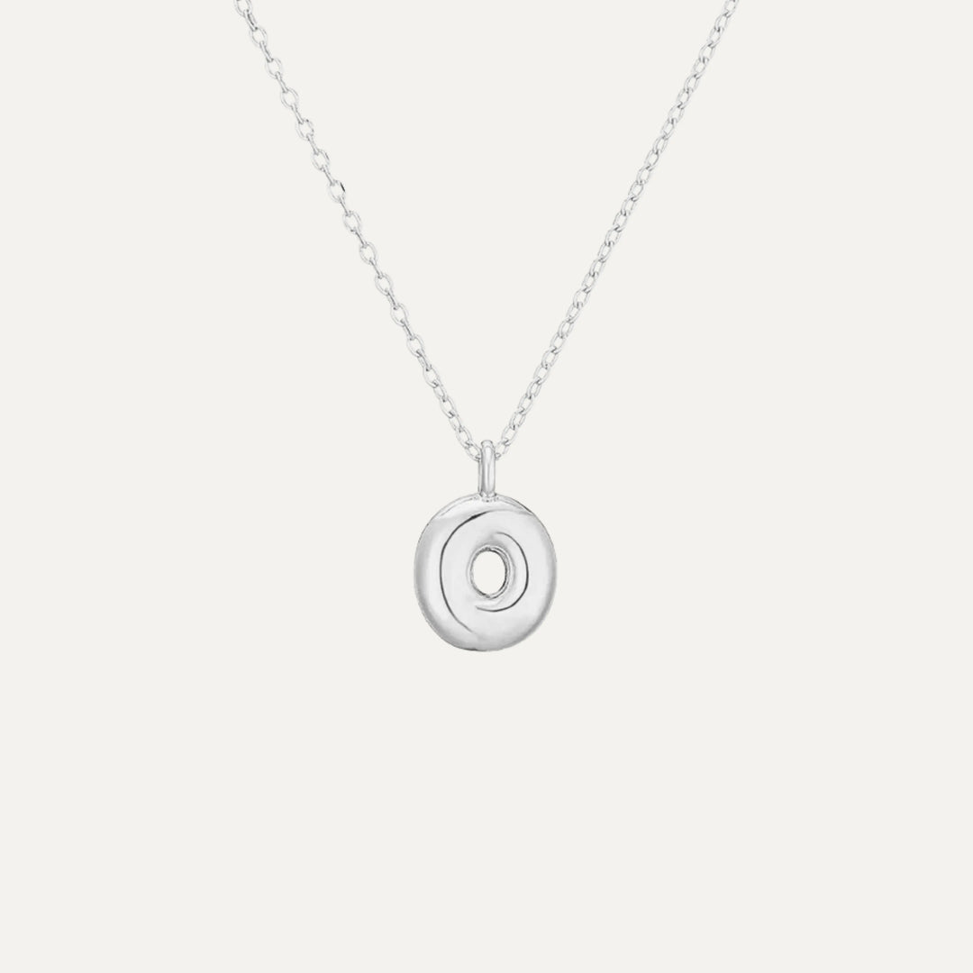 Collar Mini Bubble con una inicial en plata 925 (41)