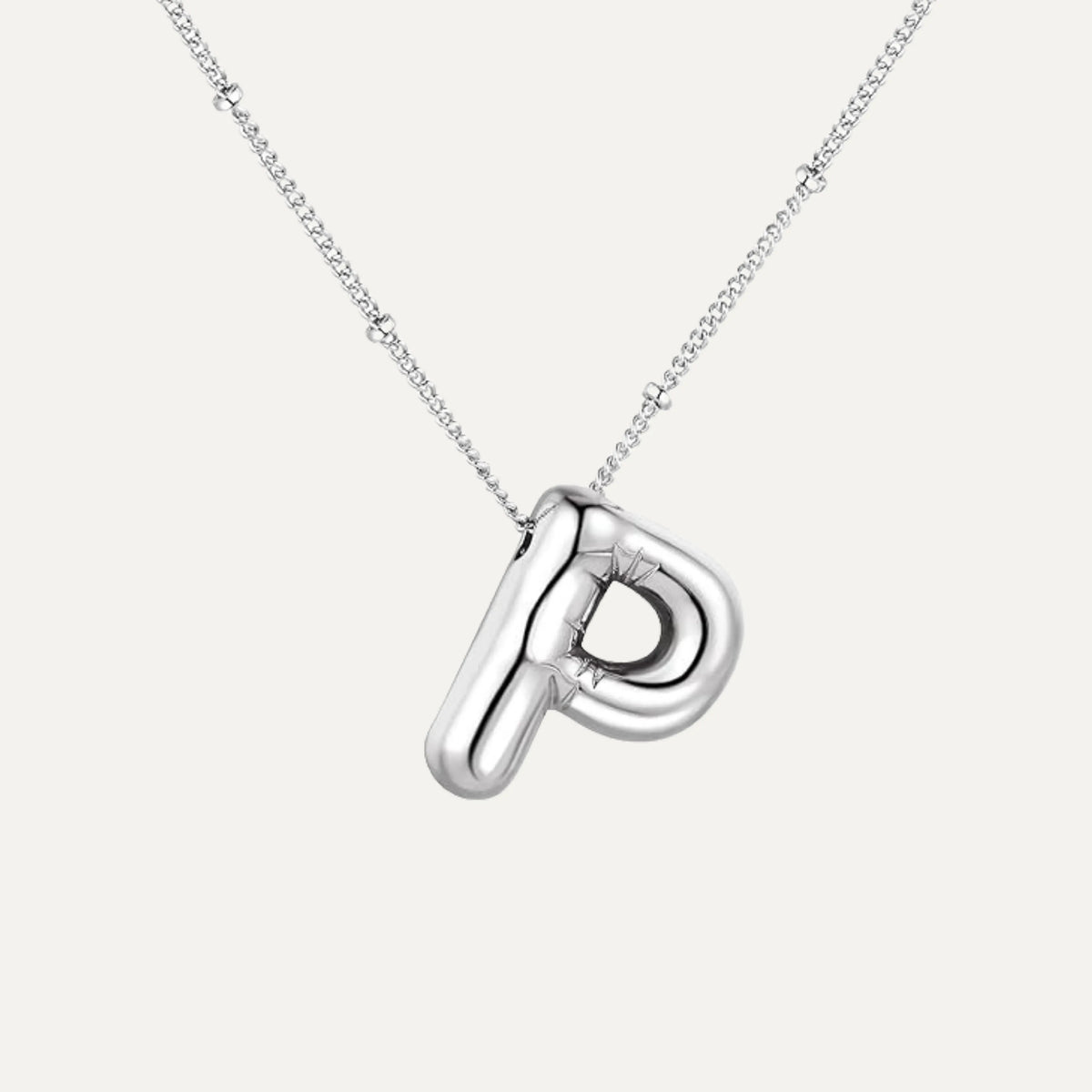 Bubble initial necklace - front view (43)