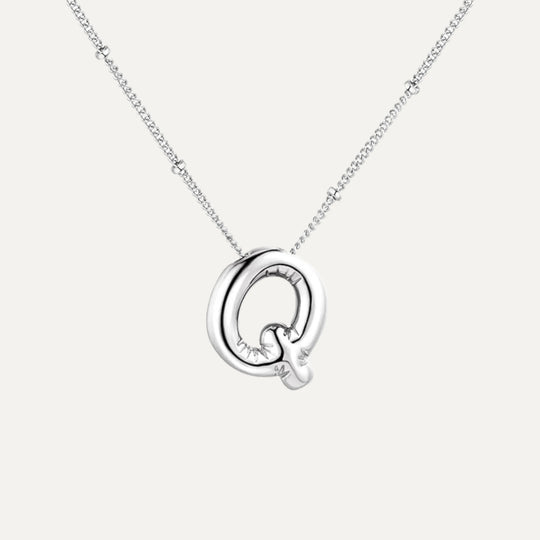 Bubble initial necklace - side view (44)