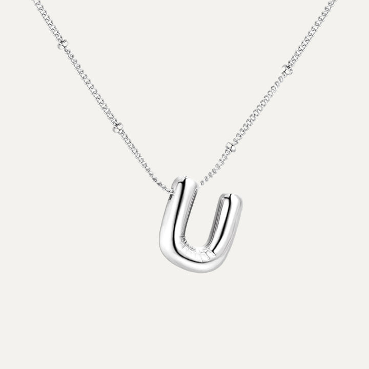 Bubble initial necklace - clasp detail (48)