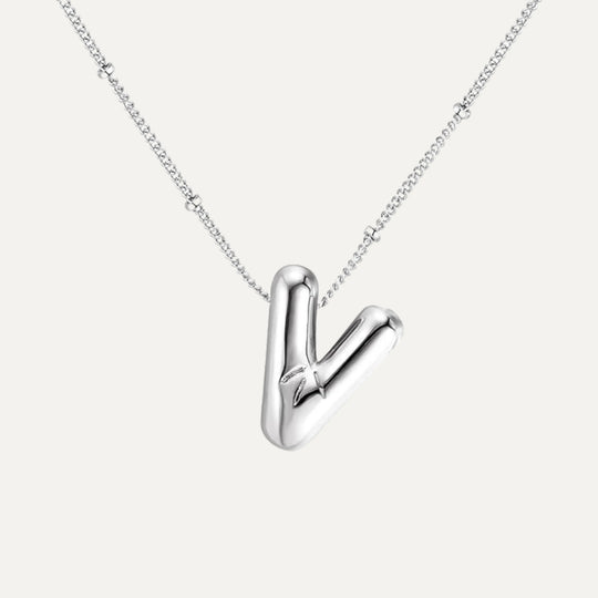 Bubble initial necklace - top view (49)