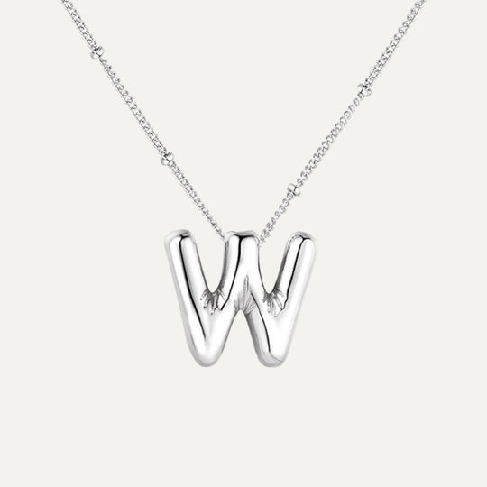 Bubble initial necklace - pendant size (50)