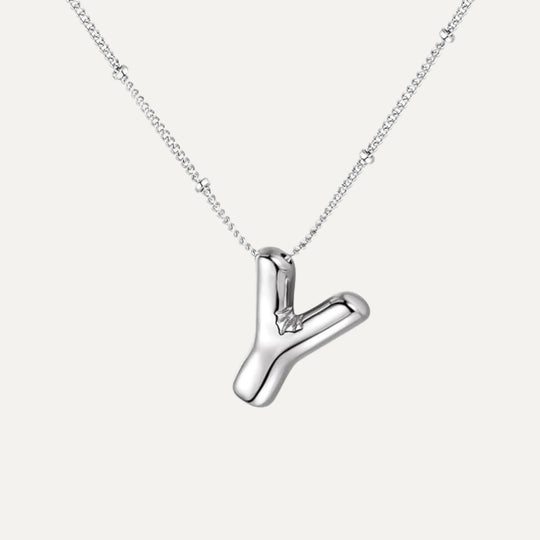 Bubble Initial Necklace
