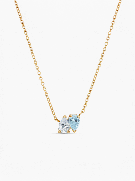 Toi et Moi Birthstone Necklace