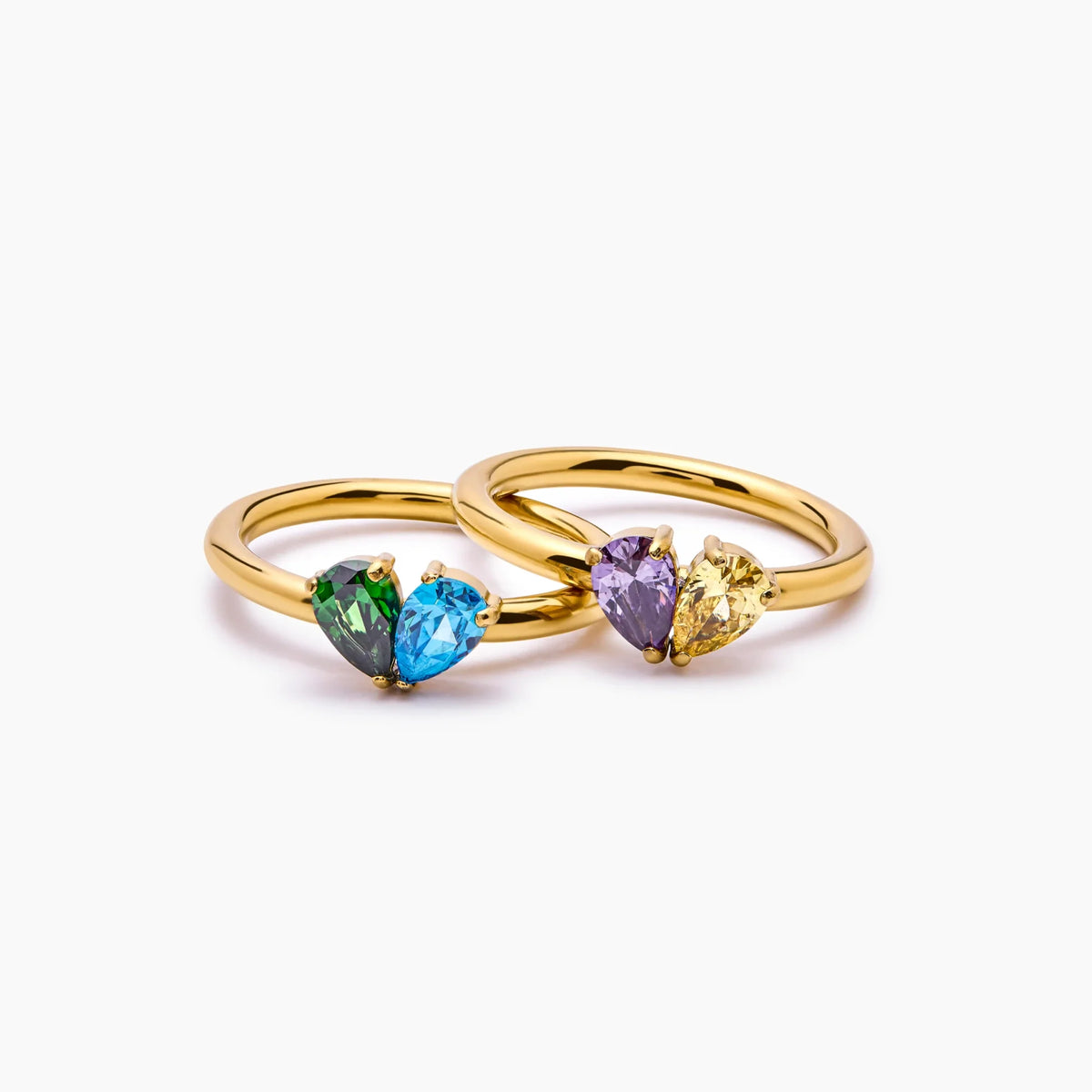 Anillo Piedras de Aniversario Corazón