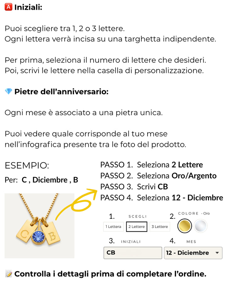 Come personalizzare la mia collana?