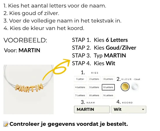 Hoe personaliseer ik mijn armband?