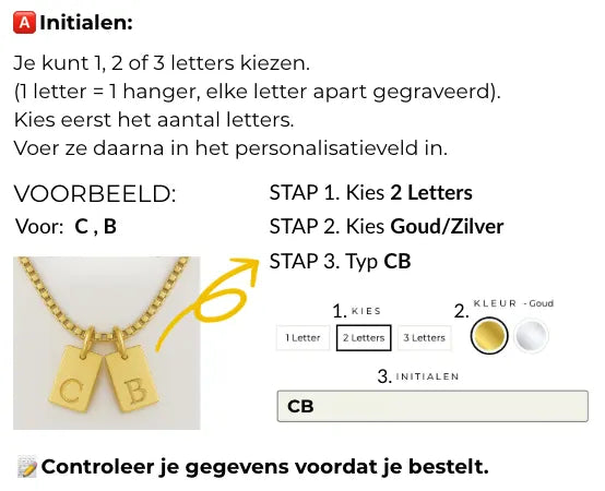 Hoe personaliseer ik mijn ketting?